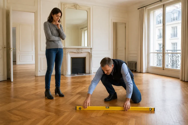 Appartement ancien avec parquet et moulures inspecté par un expert