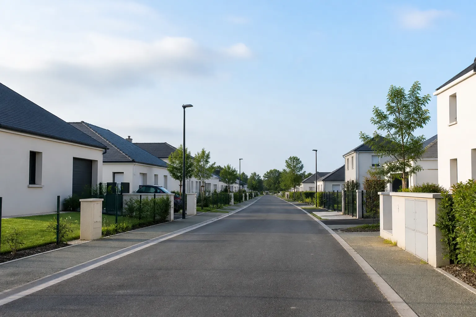 Lotissement récent de maisons individuelles