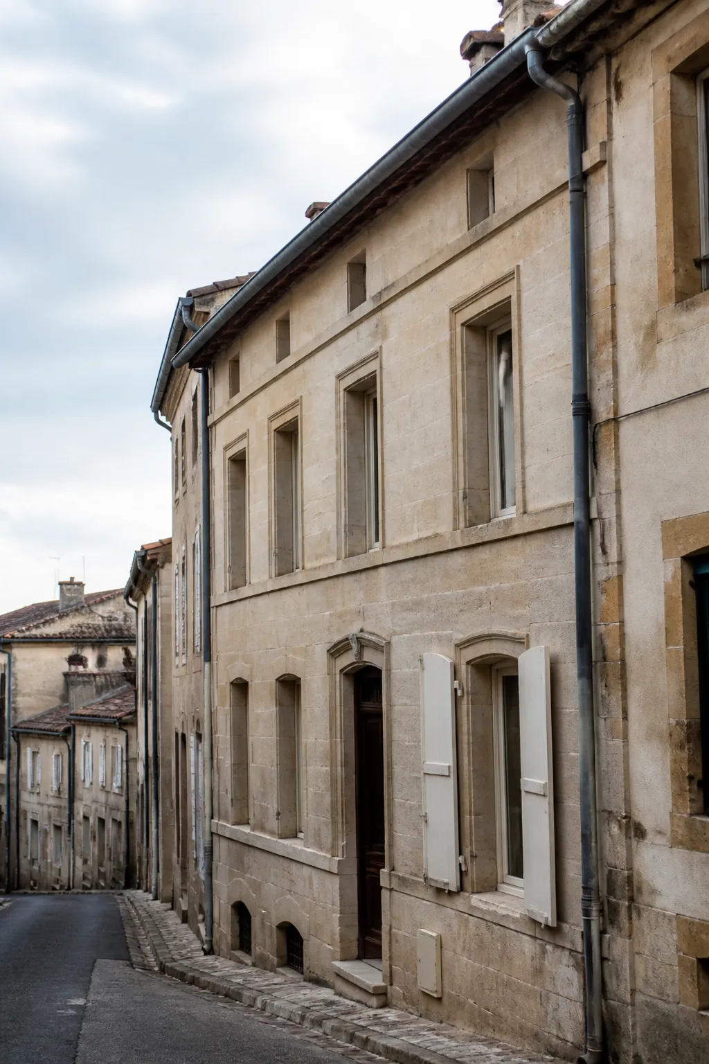 Maison de ville ancienne à façade en pierre claire à Bar-le-Duc