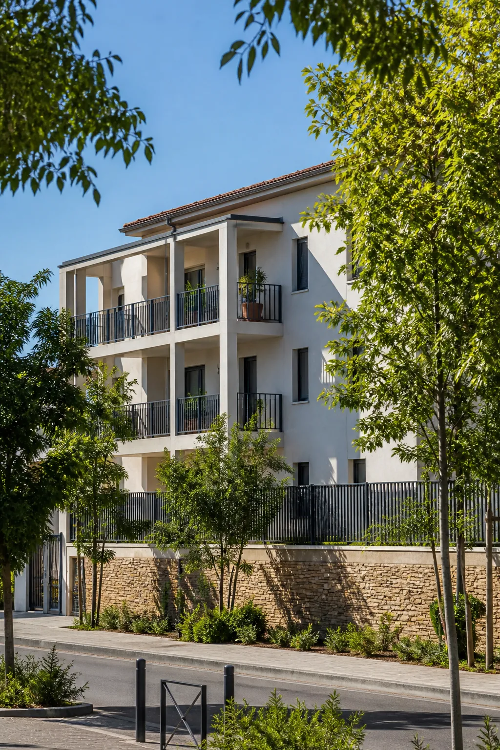 Résidence récente avec balcons dans une commune de la métropole toulousaine
