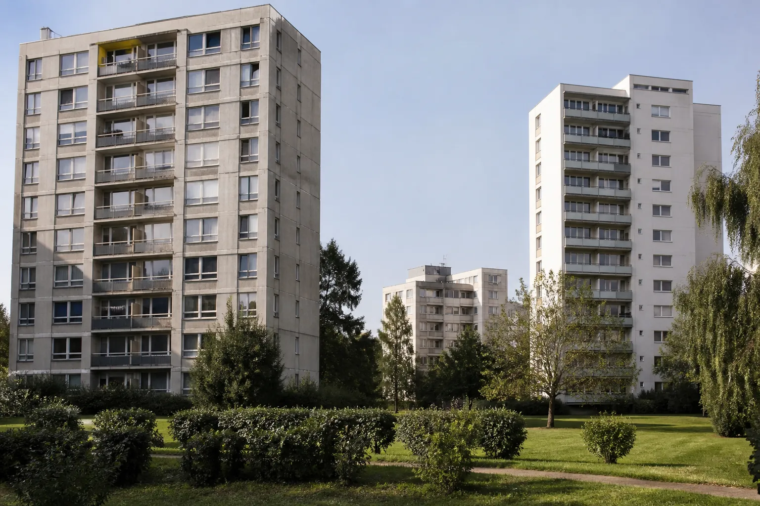 Immeubles de logements collectifs des années 1960 et 1970