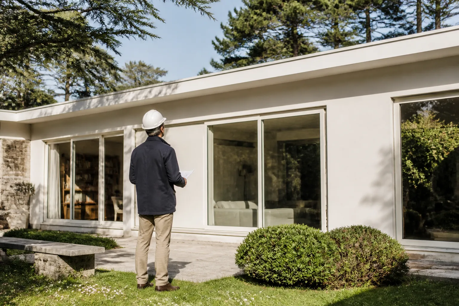 Villa des années 1950 aux lignes simples observée par un expert