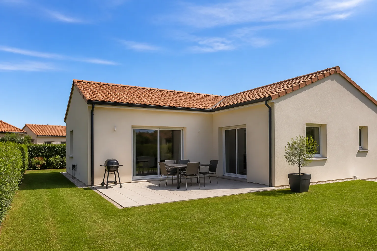 Pavillon récent avec jardin et terrasse dans un lotissement