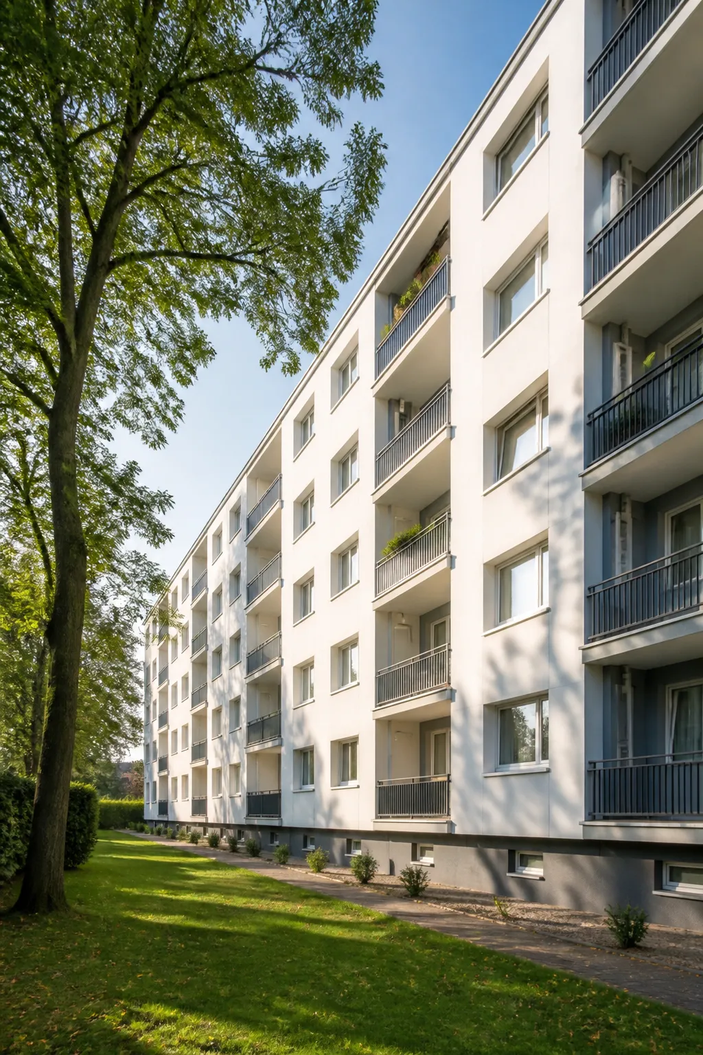Résidence de logements collectifs examinée avant un achat à Vénissieux