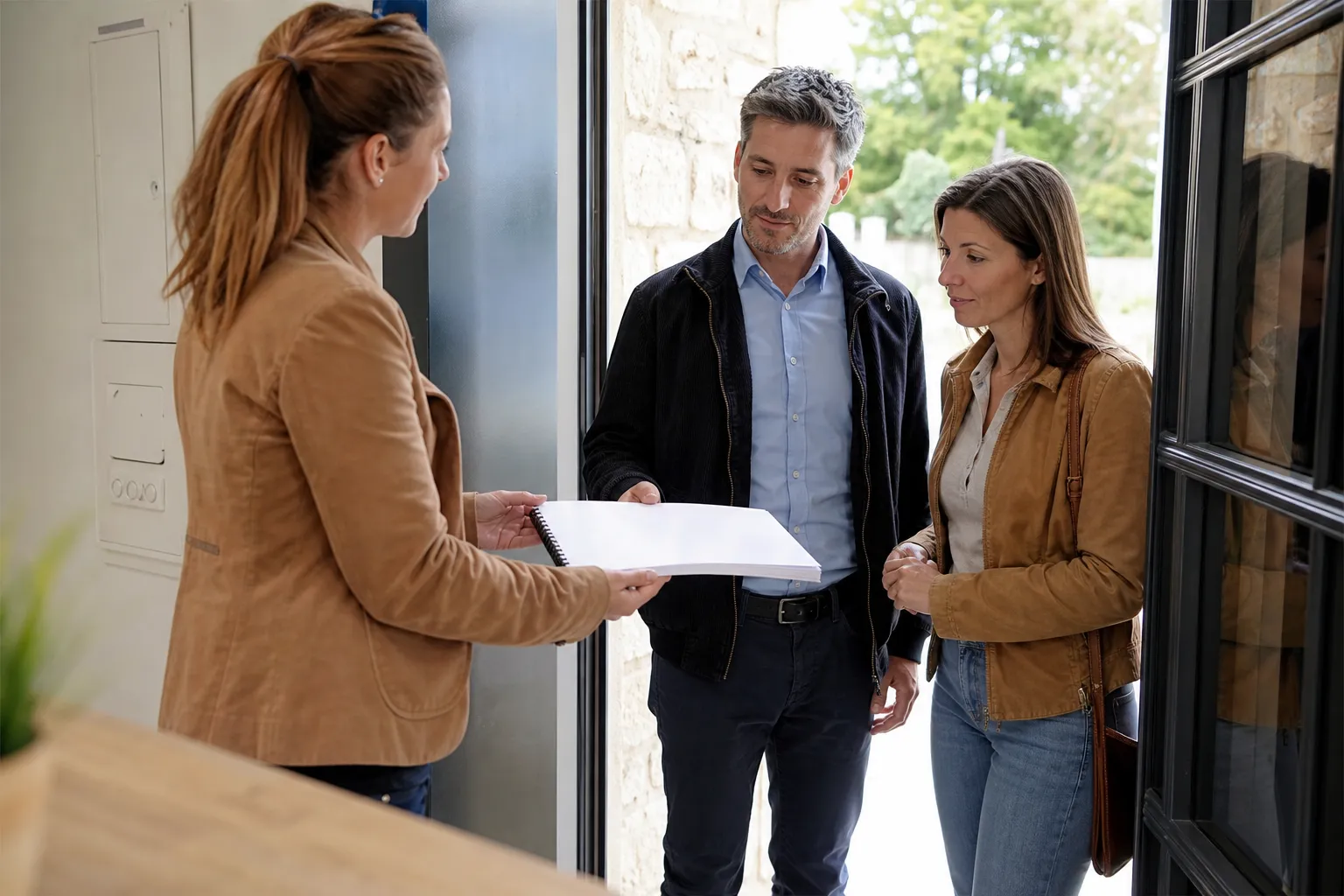 Rapport d'expertise présenté à des acheteurs lors d'une visite