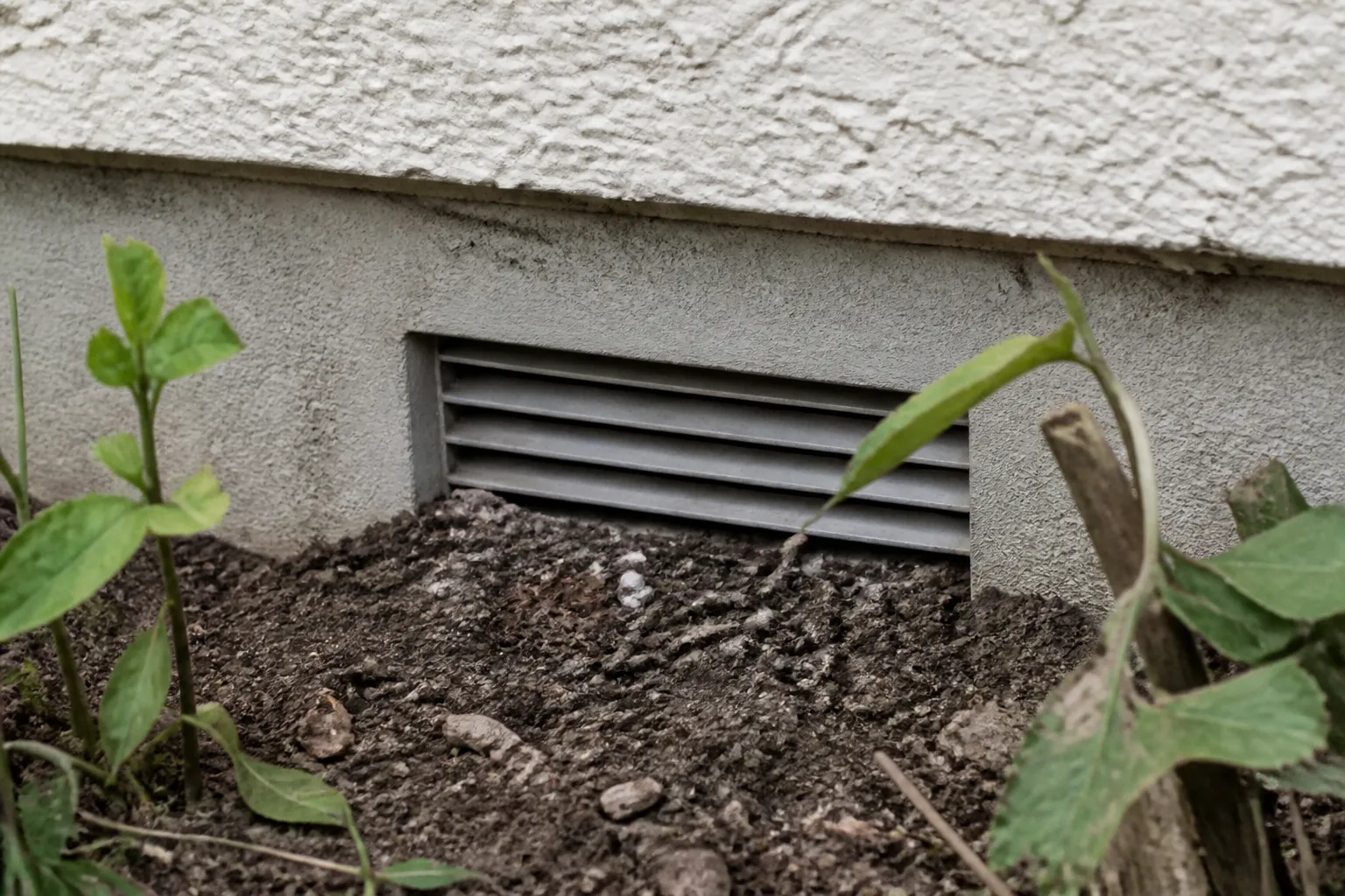 Grille de ventilation de vide sanitaire en pied de façade