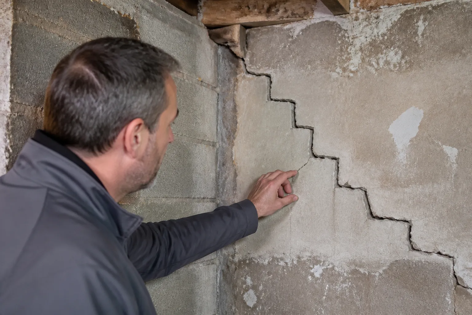 La fissure en escalier : le signe classique d'un mouvement de fondation