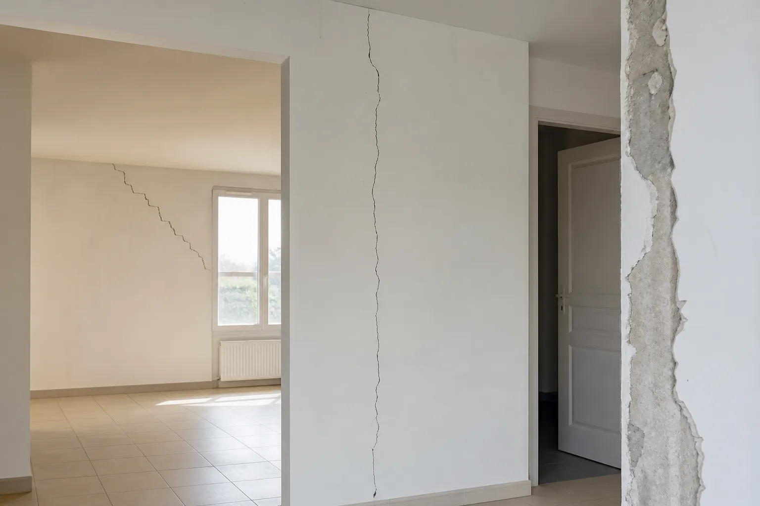 Les fissures ne se lisent pas de la même façon en appartement