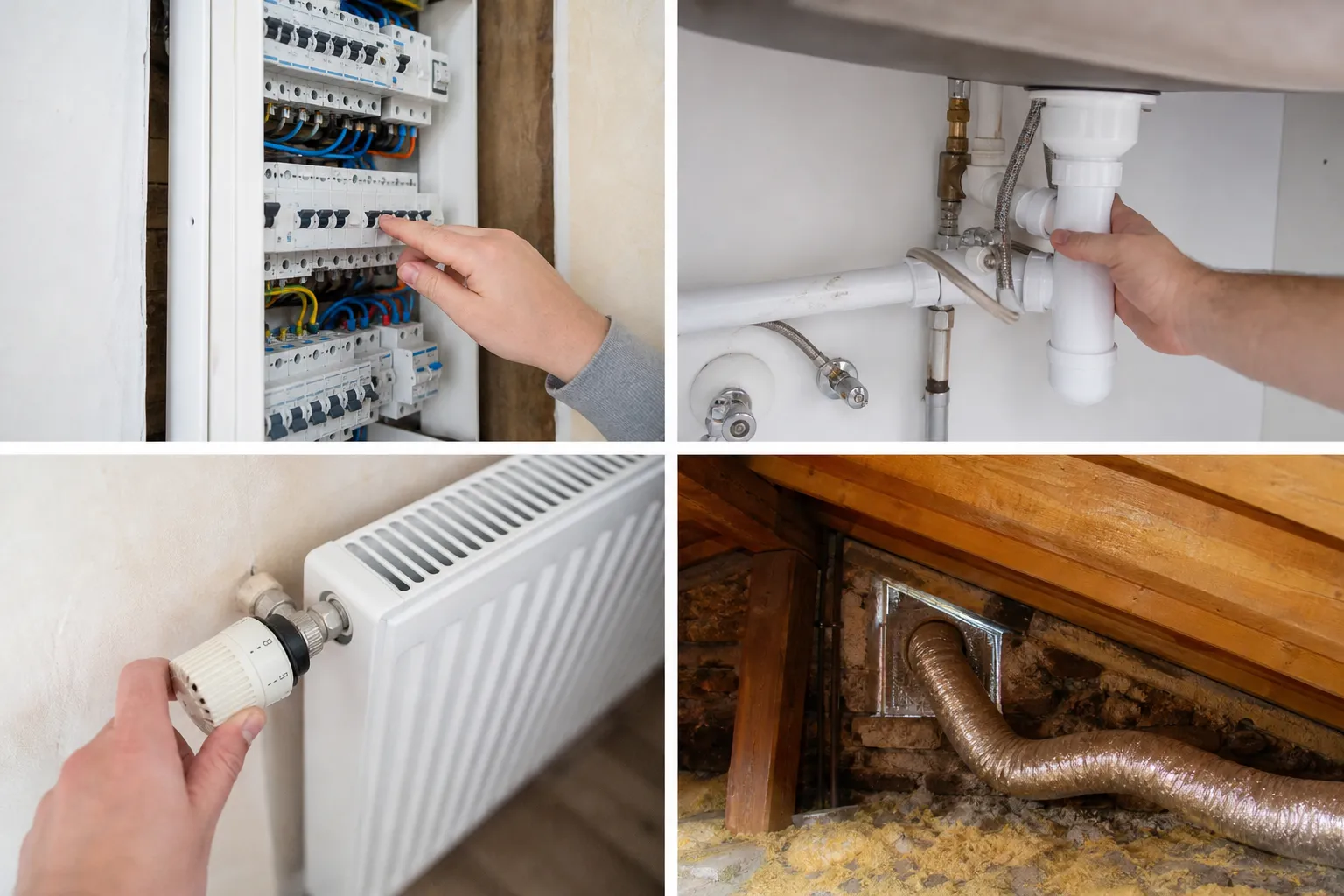 Électricité, plomberie, chauffage et ventilation